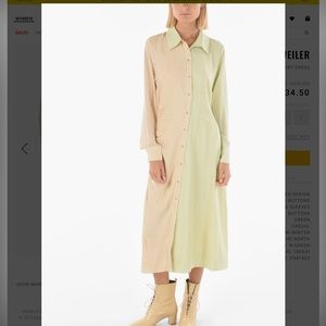 NWT Holzweiler Women's Peppo Shirt Dress button Down